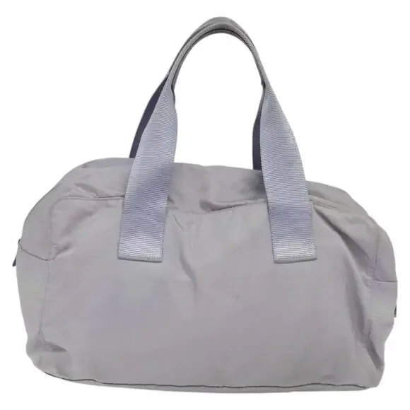 PRADA Boston Bag Nylon Purple Silver
